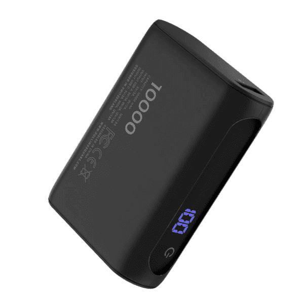 Rolling Square Powerbank 10000 mAh - USB-C en USB-A input - Quick Charge USB 3.0 - 20W Snellader - LED lampjes - O.a. Samsung / Iphone/ meer - Zwart