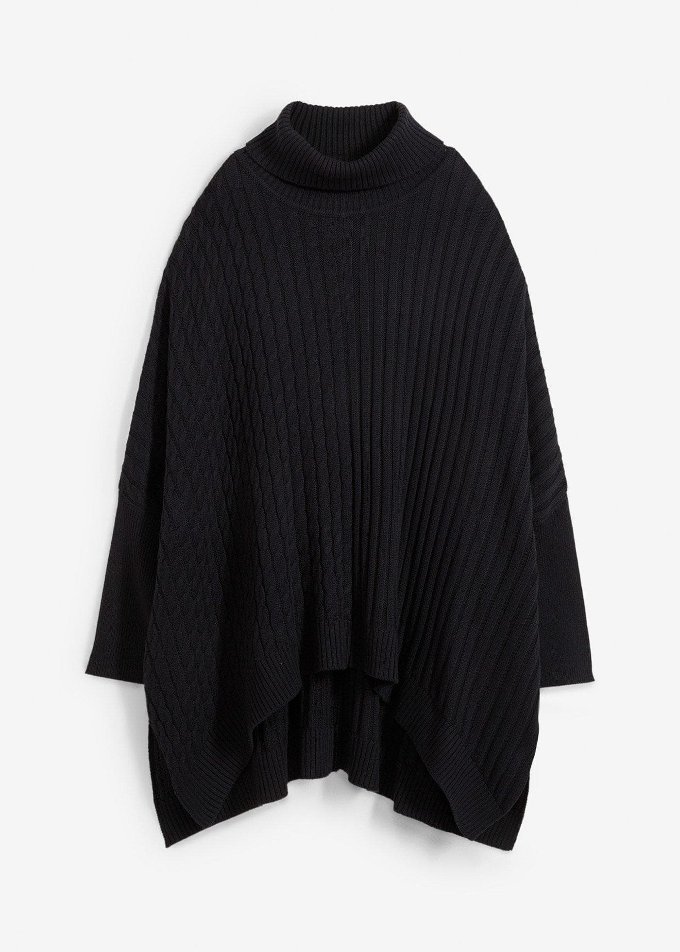 Oversized poncho trui