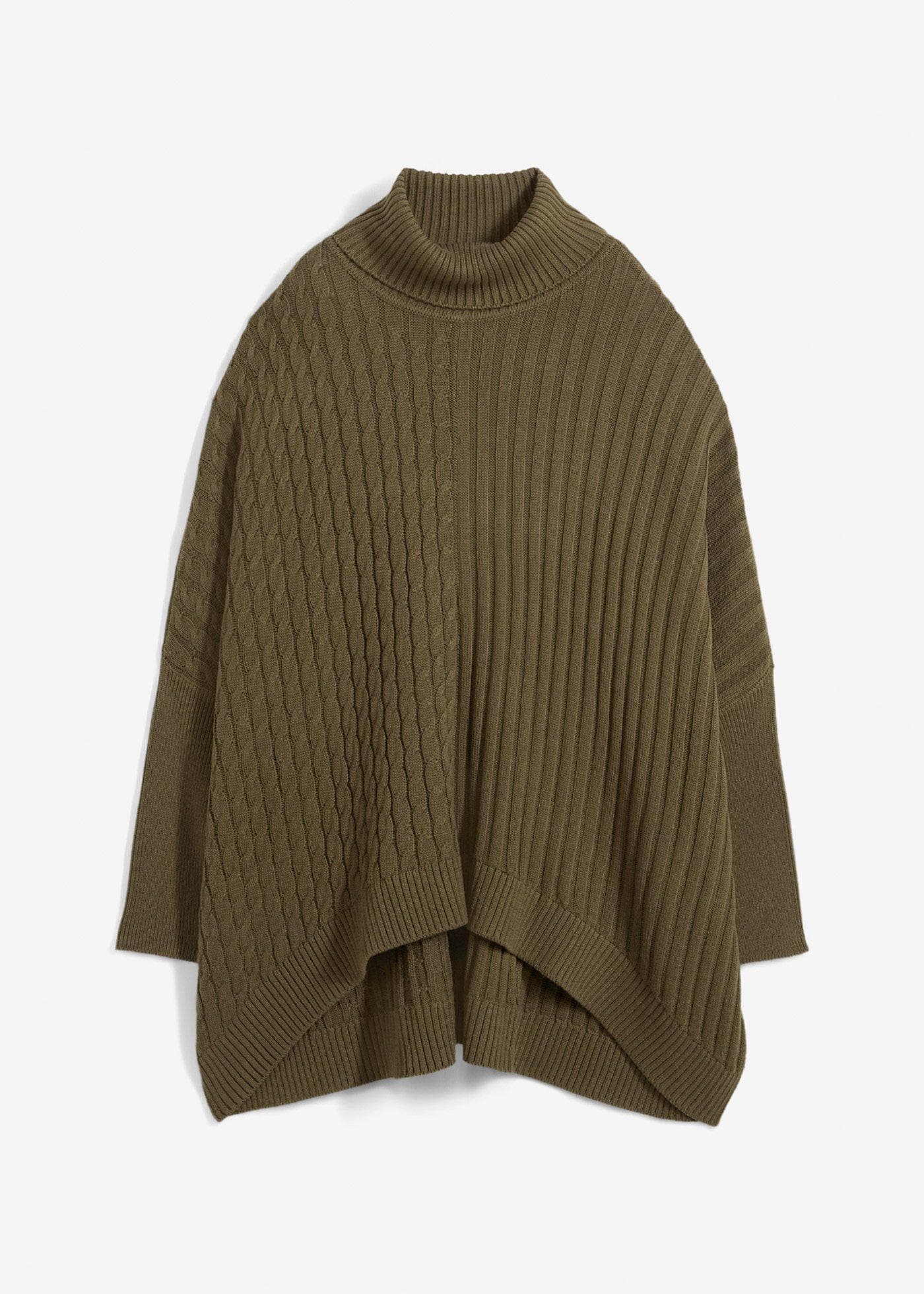 Oversized poncho trui