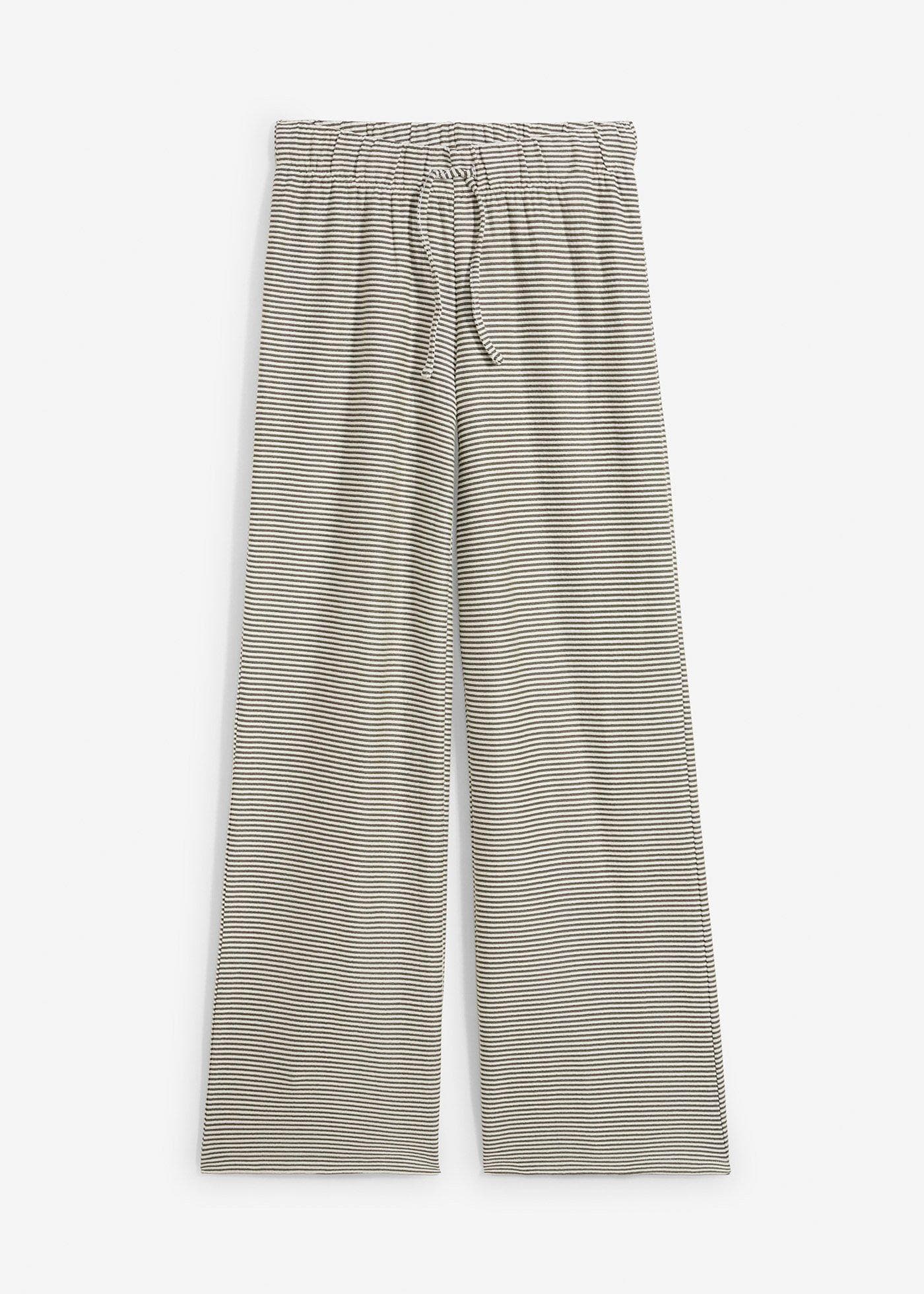 Gestreepte jersey broek in een katoenmix