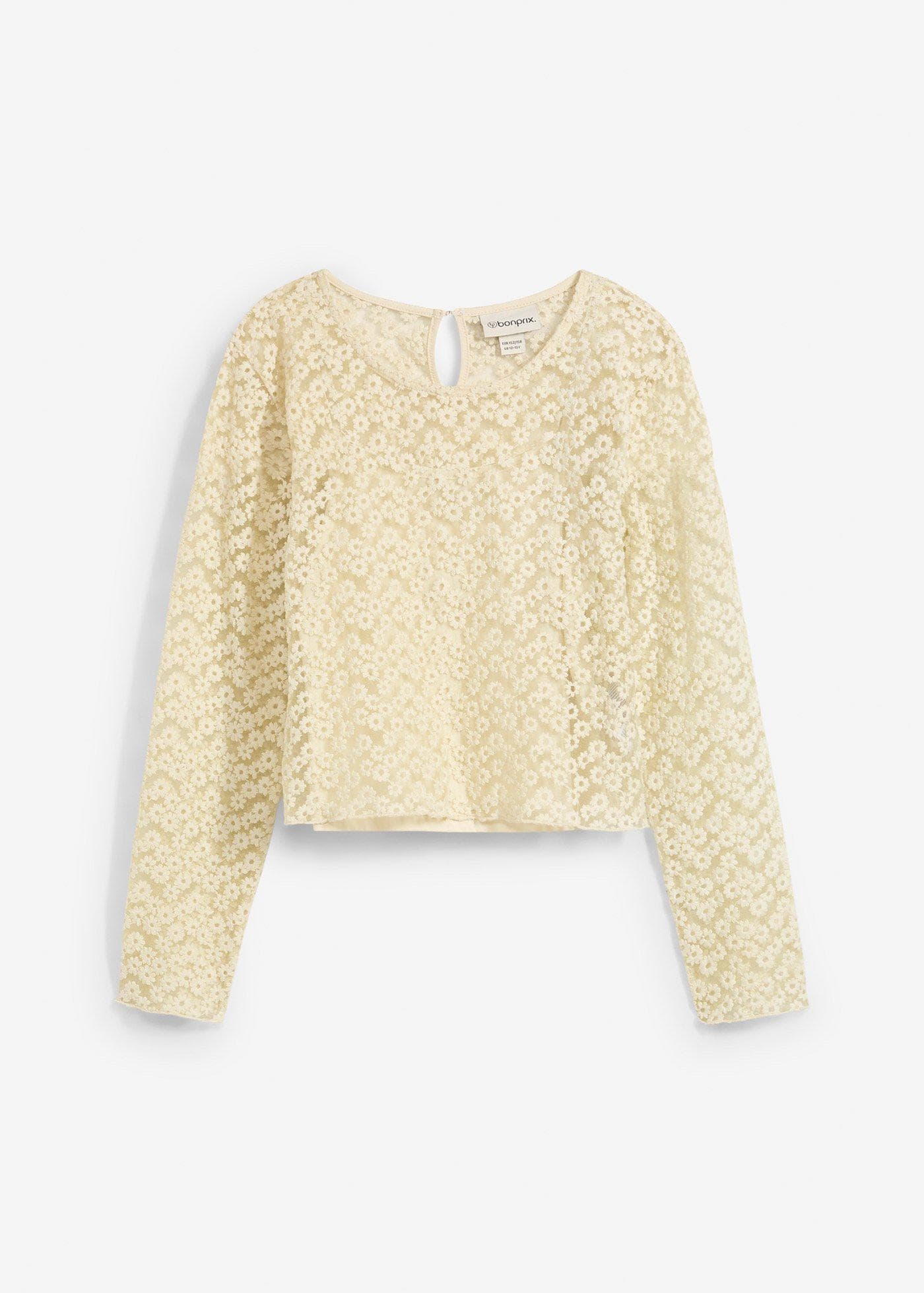 Kanten blouse met top (2-dlg. set)