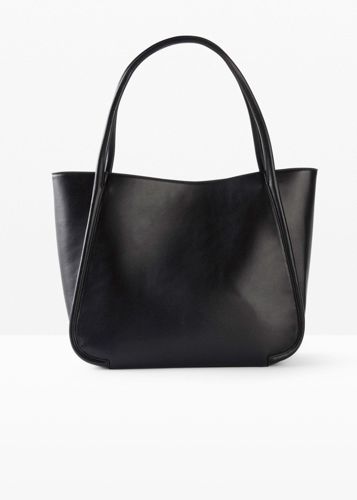 Shopper met ronde paspels en groot binnenvak