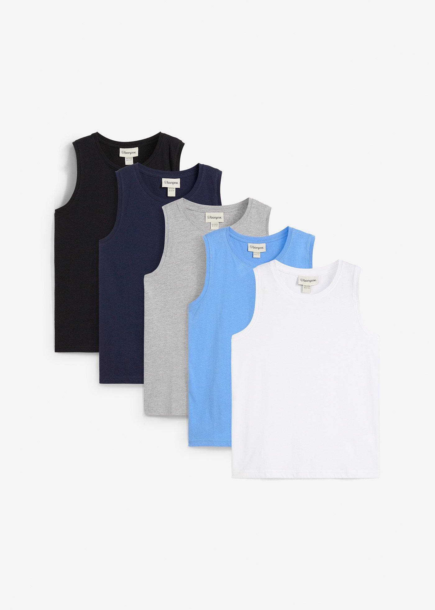Tanktop met biologisch katoen (set van 5)