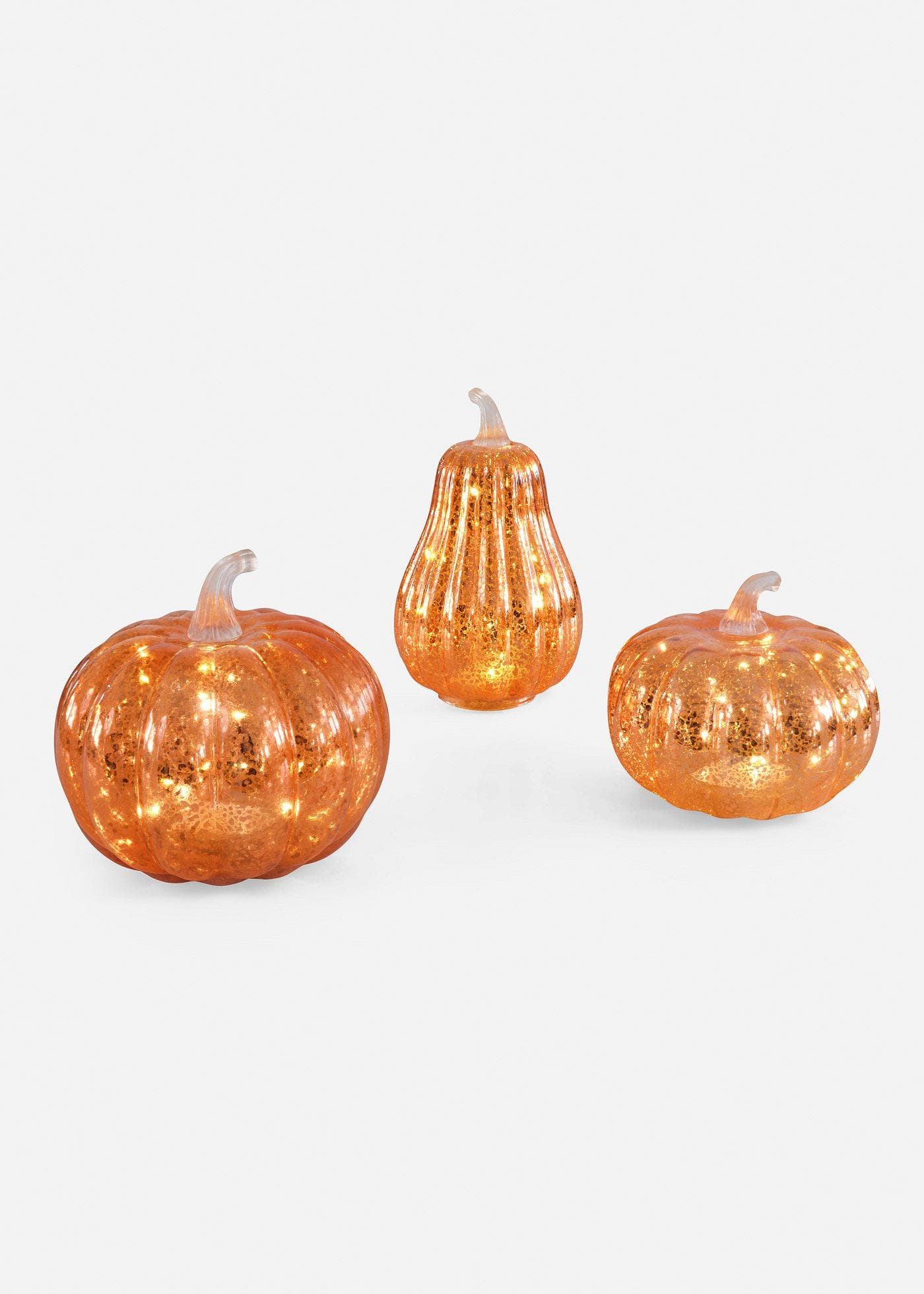 Decoratieve pompoen met LED's (3-dlg. set)