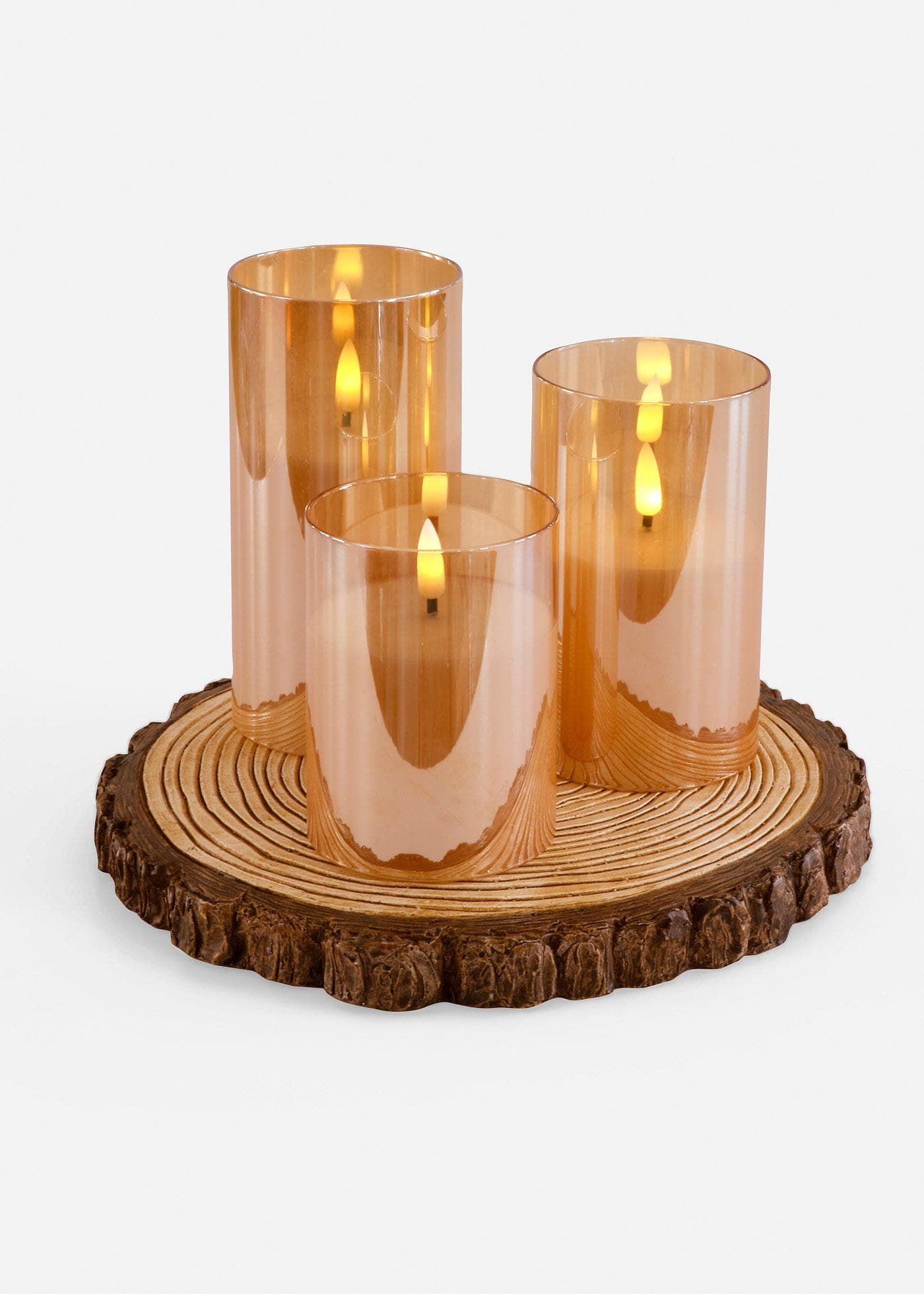 LED-object met LED-kaarsen (3-dlg. set)