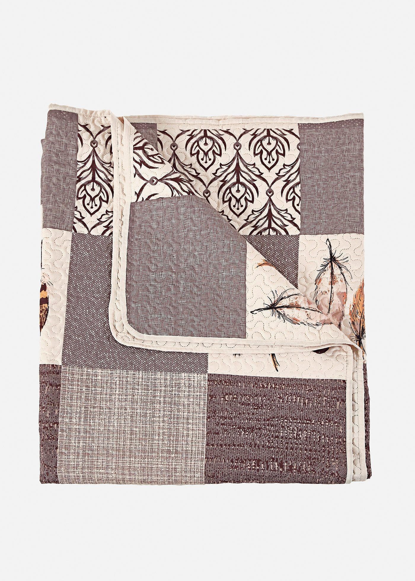 Plaid met patchworkprint