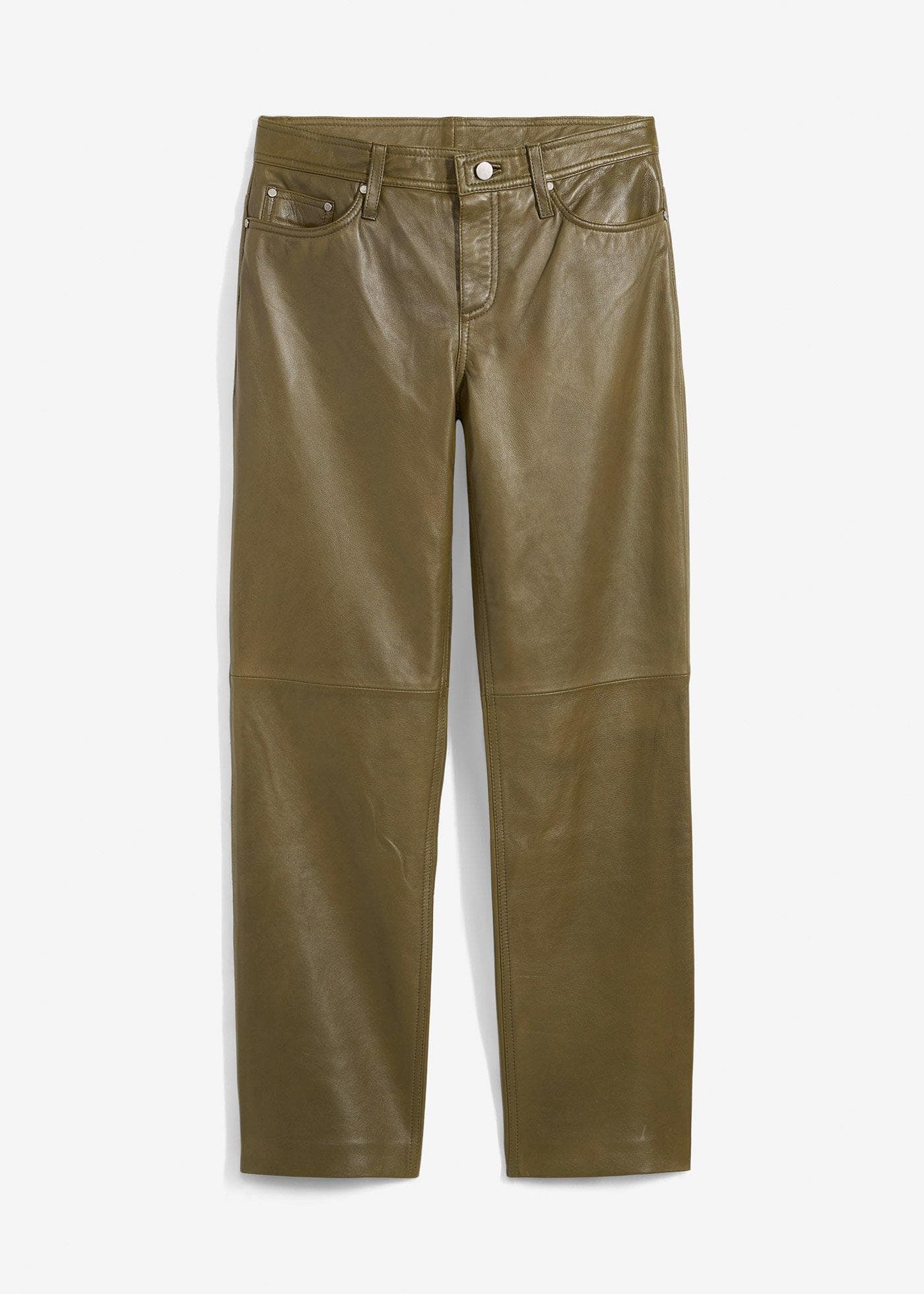 Leren broek van lamsnappa