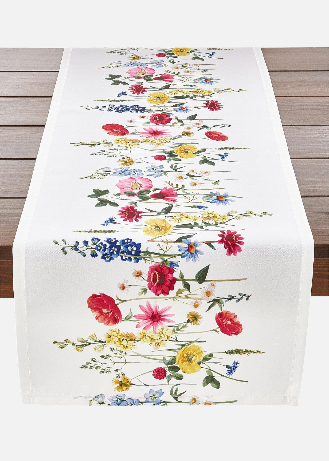 Tafelloper met bloemenprint