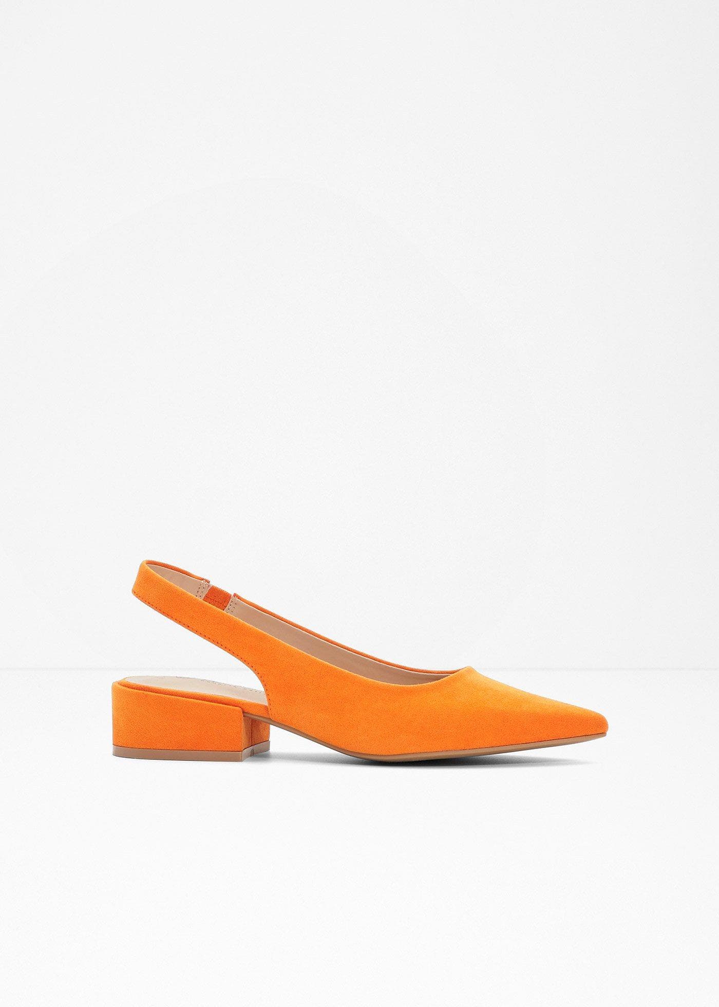 Slingback pumps met platte hak