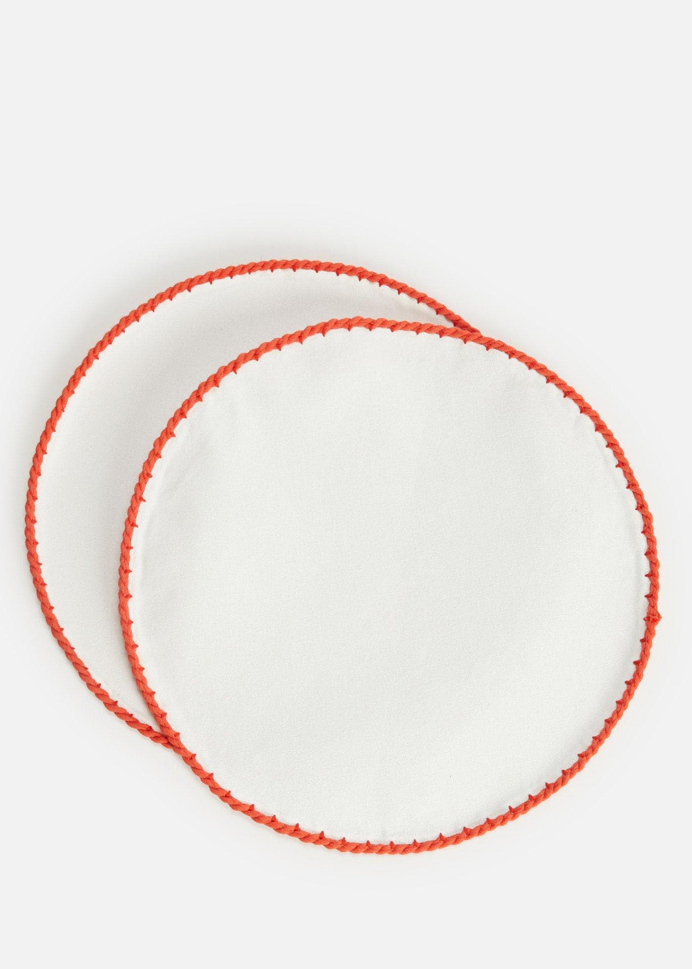Placemats van biologisch katoen met corduroy (set van 2)