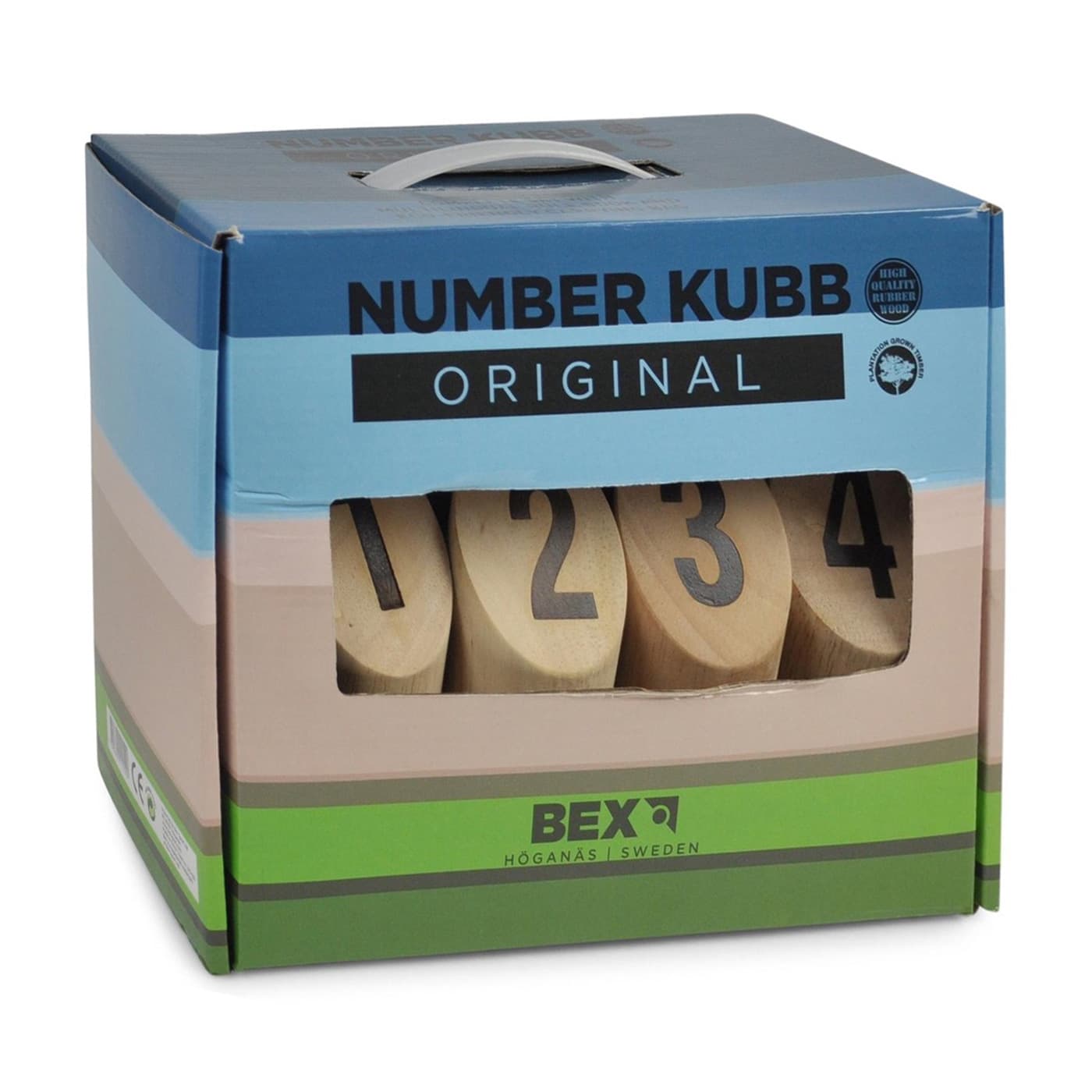 Kubb Number original rubber hout