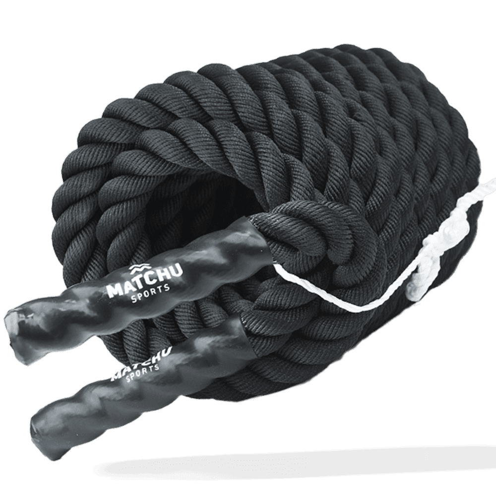 Matchu Sports Battle rope - Zwart - Gewoven polyester