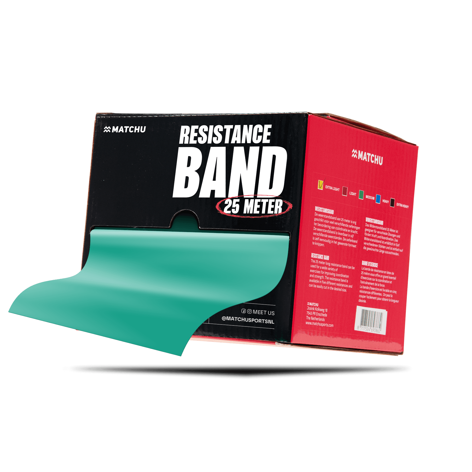Matchu Sports Weerstandsband 25 meter - Medium