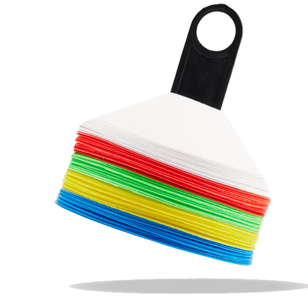 Matchu Sports Voetbal pionnen - 50 stuks - Wit - Geel - Groen - Blauw - Rood