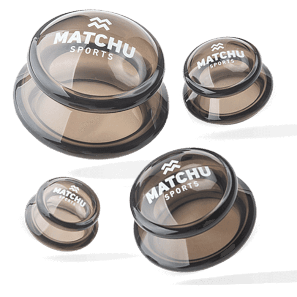 Matchu Sports Massage cupping set - 4 Cups - donker grijs