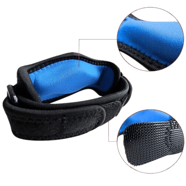 Matchu Sports Elleboogbrace - Zwart/blauw
