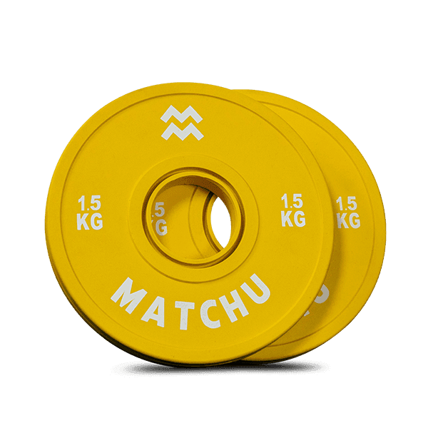 Matchu Sports Fractional plate 1.5 kg - 2 stuks - Geel - Rubber