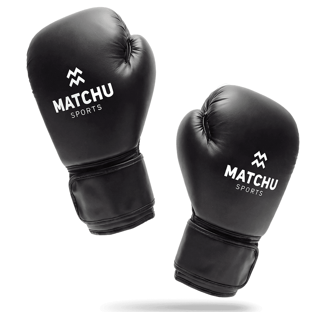 Matchu Sports Bokshandschoenen 12 oz - 2 Stuks - Zwart - Sterk kunstleer