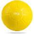 Matchu Sports Medicine ball 1kg - Geel - Ø 19cm - Massief rubber view 2