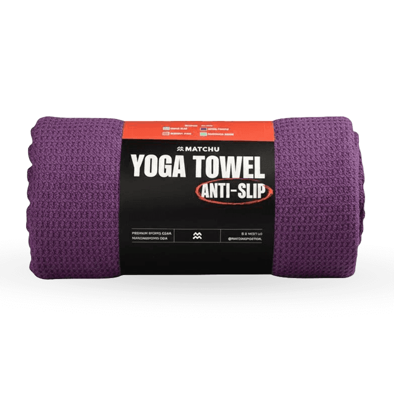 Matchu Sports Yoga handdoek Royal purple - Royal purple - 183 cm - 61 cm - 1 cm - 80% polyester en 20% polyamide