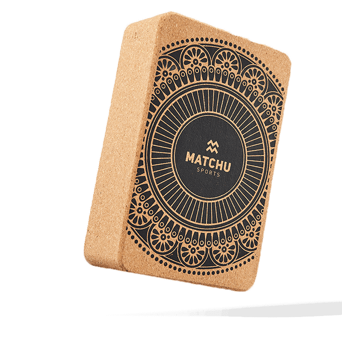 Matchu Sports Yoga blok - Bruin - 23 cm - 15 cm - 7,5 cm - Kurk