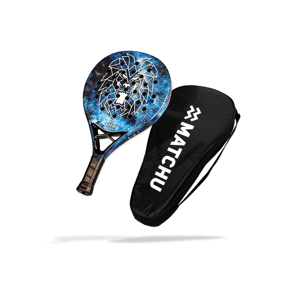 Matchu Sports Junior padel racket - Lion - Blauw - 100% carbon frame, fiberglass toplaag