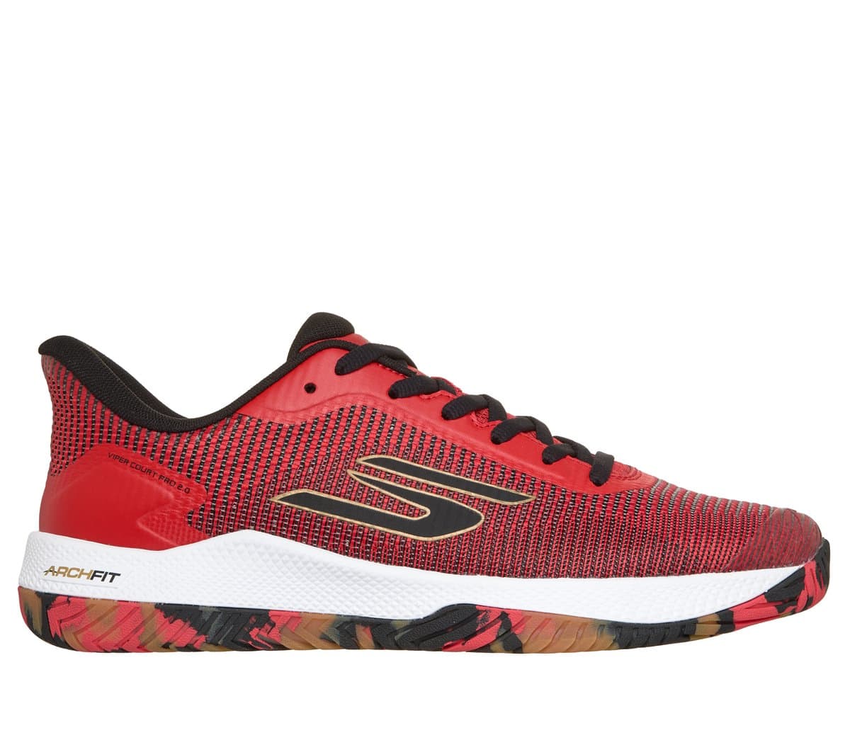 Skechers Viper Court Pro 2.0 - Pickleball Sneaker CM Rood/Zwart, Maat 43.5, Arch Fit