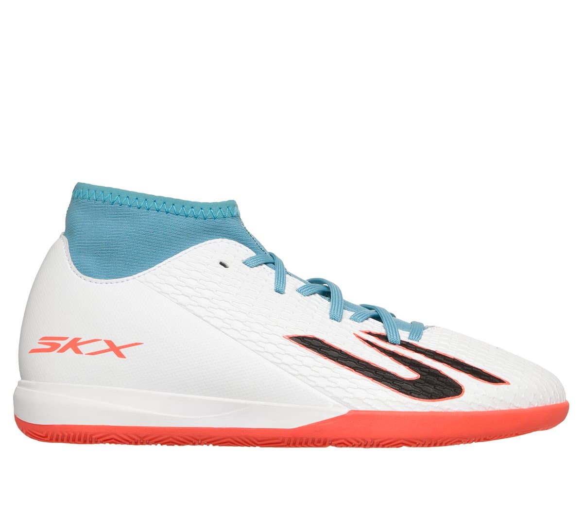 Skechers SKX_2 Jr High Youth IC Shoes CM Wit/Turkoois, Maat 32