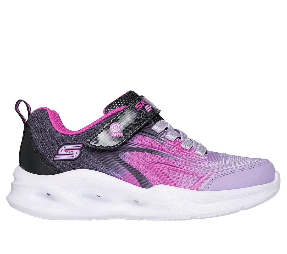 Skechers S-Lights: Sola Glow - Color Breeze Sneaker CM Zwart, Maat 32