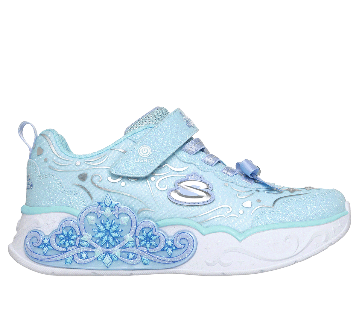 Skechers S-Lights: Princess Steps Sneaker CM Licht Blauw, Maat 33