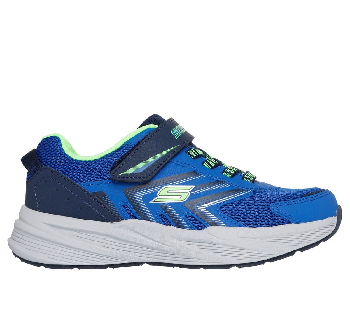 Skechers Microspec Tread Sneaker CM Blauw/Marine, Maat 32, Mag in de wasmachine