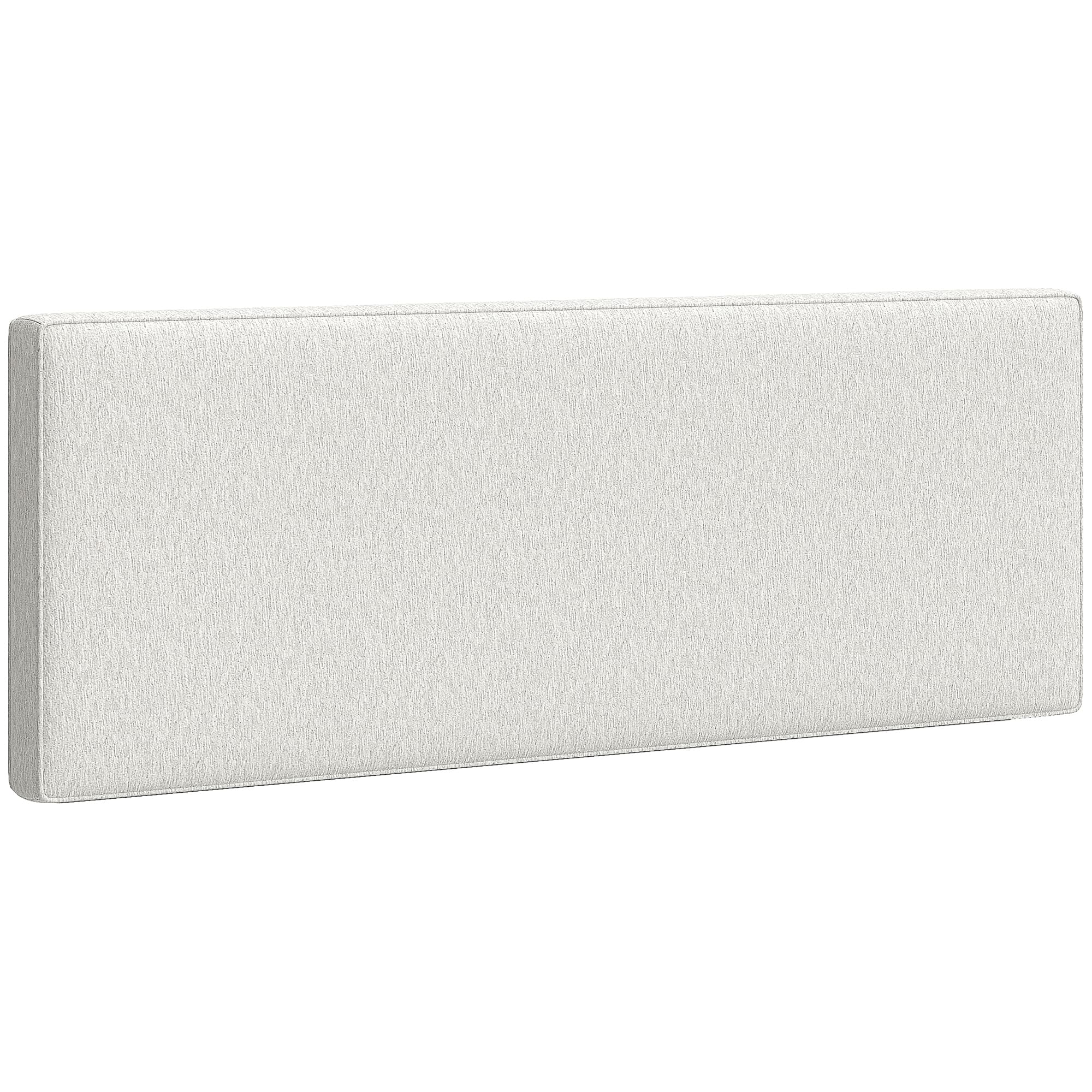 HOMCOM Wandgemonteerd hoofdbord, gevoerd 160 x 10 x 60 cm, stofbekleding, crèmewit