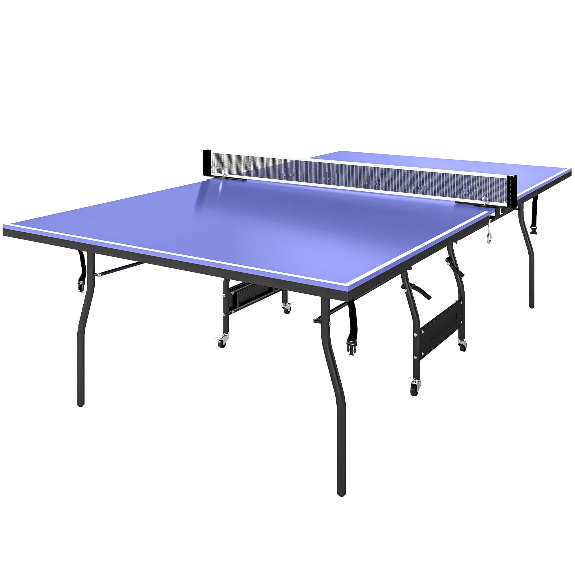 SPORTNOW Inklapbare tafeltennistafel Mid Size inclusief tafeltennisnet, 3 ballen, 12 mm tafelblad