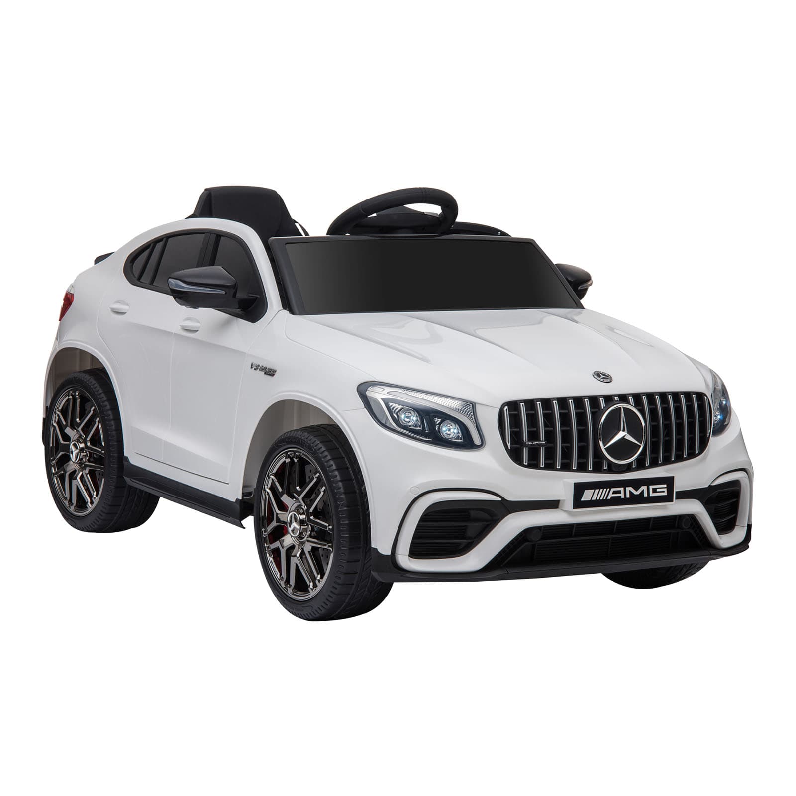 HOMCOM elektrische kinderauto afstandsbediening Mercedes-Benz, 3-8 jaar, 115 x 70 x 55 cm, Wit | Aosom.nl