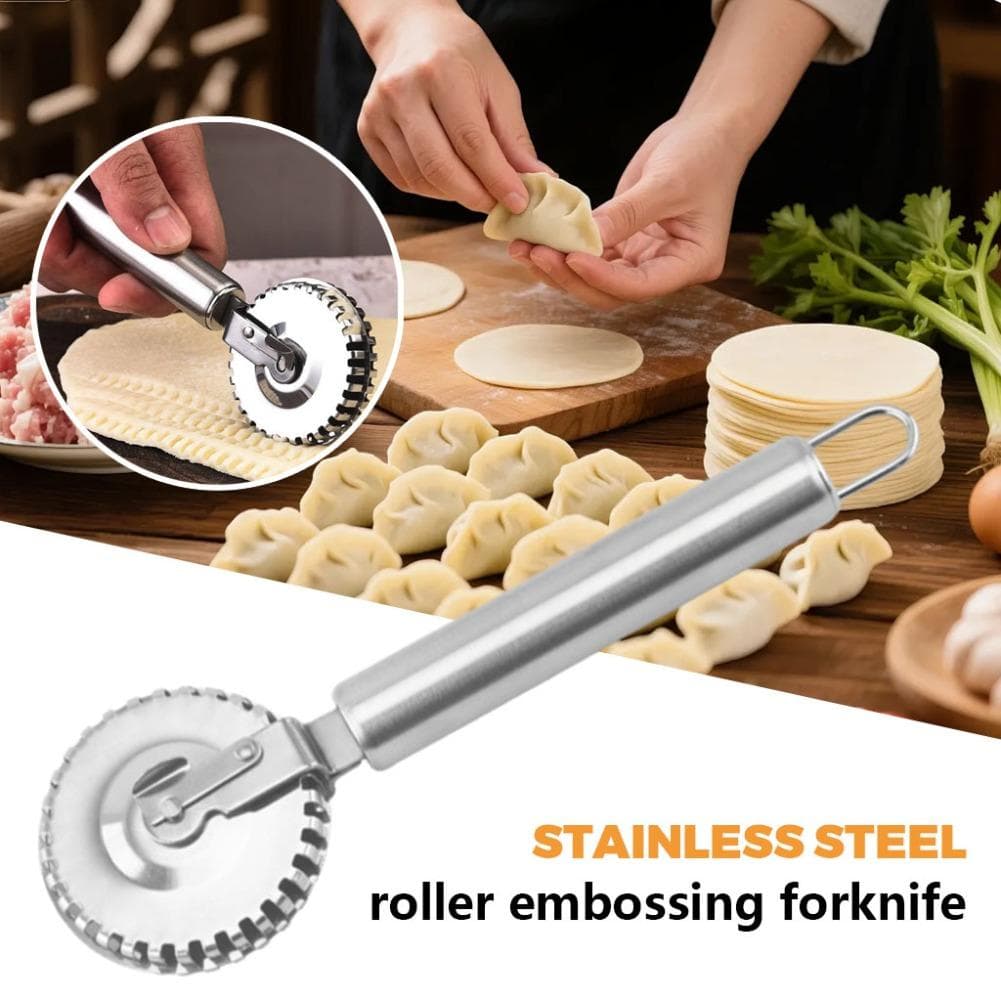 1 Stuk Ravioli Snijder Roestvrij Staal Wiel, Perfect Voor Het Snijden, Afsluiten En Rimpelen Van Verse Pasta En Deeg