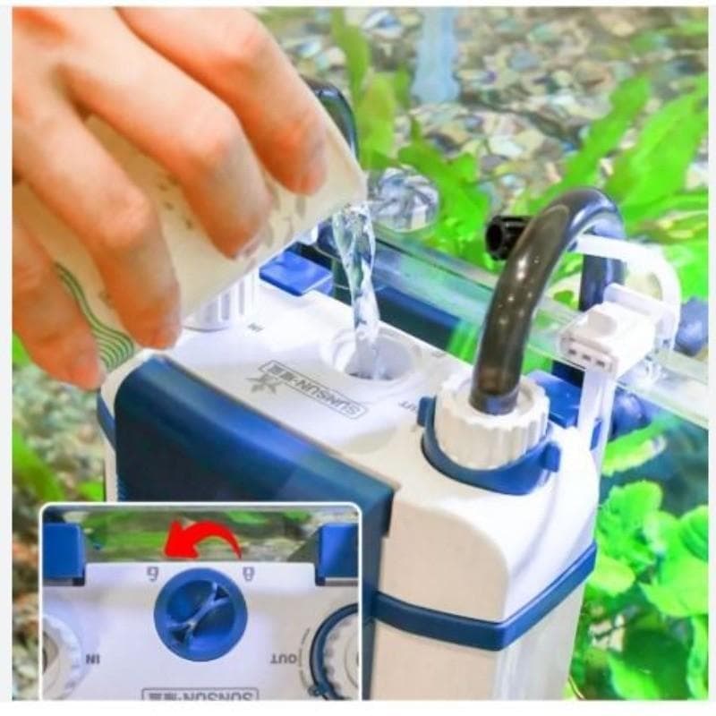 Aquarium Vissenkom Filter Schoonmaakapparatuur Hang-op-de-Rug Filter Ingebouwde Schuimafscheider Veelzijdig Filter