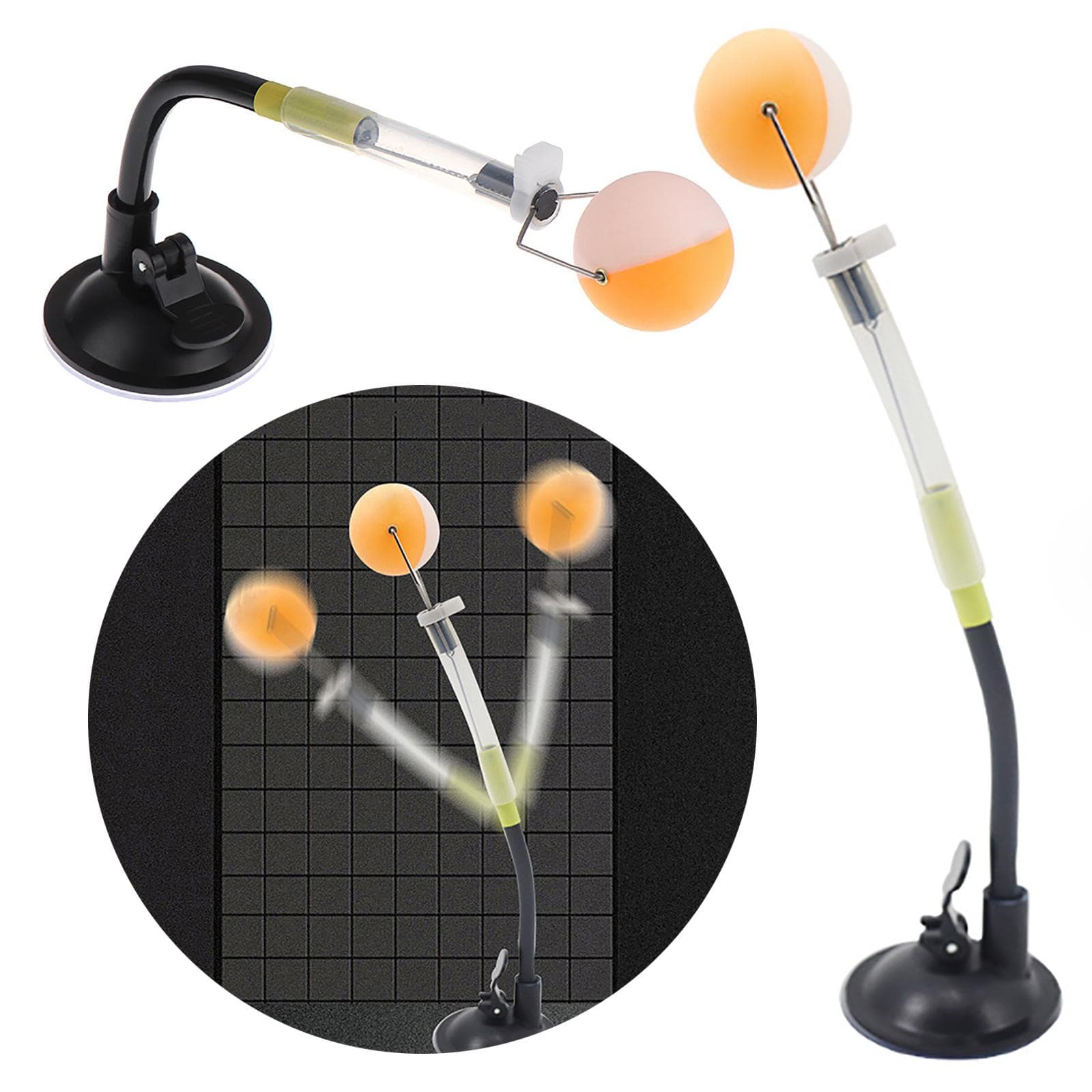 Tafeltennisrobot Pingpong Trainingsapparaat Pingpong Robot Trainer Tafeltennis Vast Snelle Rebound Pingpongbal Klem