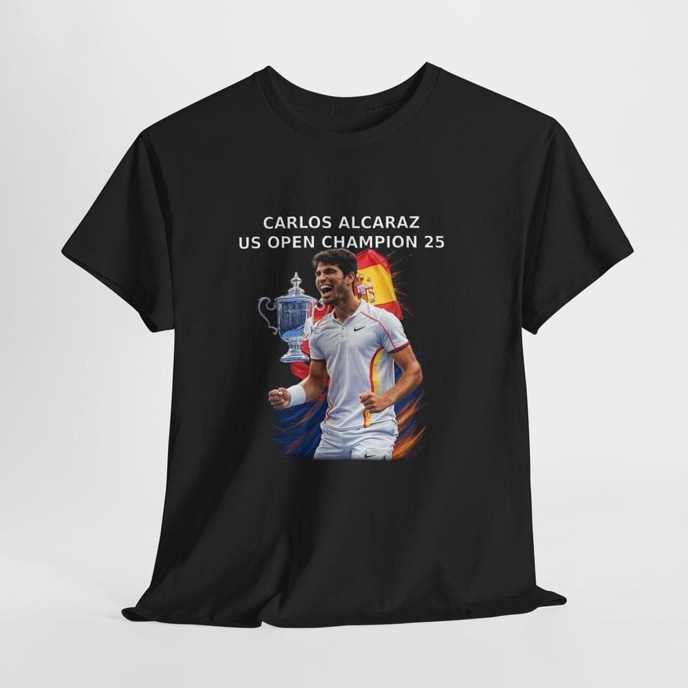 Carlos Alcaraz US Open Kampioen 2025 Unisex T-shirt, Tennis Fan Cadeau Shirt, Tennis Unisex T-shirt cm