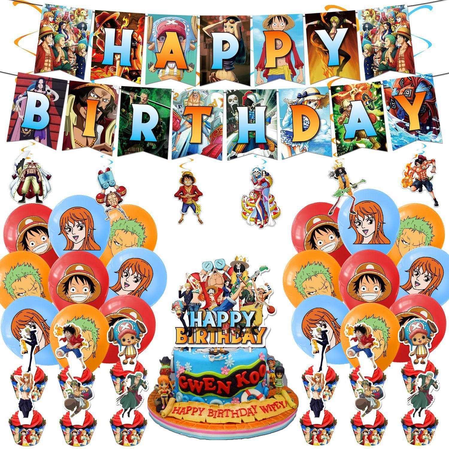 One Piece Thema Kinder Verjaardagsfeest Decoraties cm