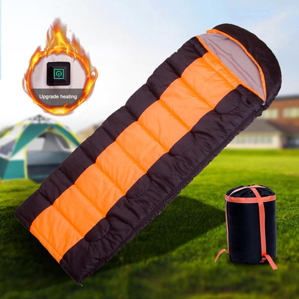 Winter USB Verwarmingsmat Type-C 5V Elektrisch Verwarmde Slaapzak 3 Temperatuurniveaus Draagbaar voor Buiten Kamperen voor Reizen Wandelen
