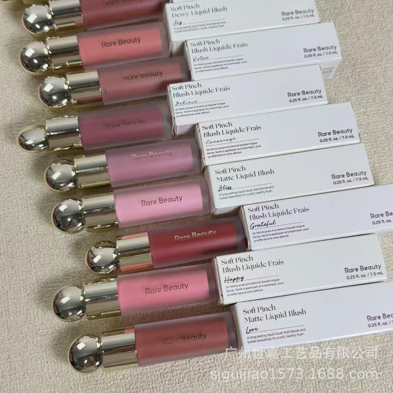 Rare Beauty by Selena Gomez Soft Pinch Vloeibare Blusher 7,5 ml, Langhoudende Dauwige Wang- en Lipkleuring, Virale Kleuren Bliss/Hope