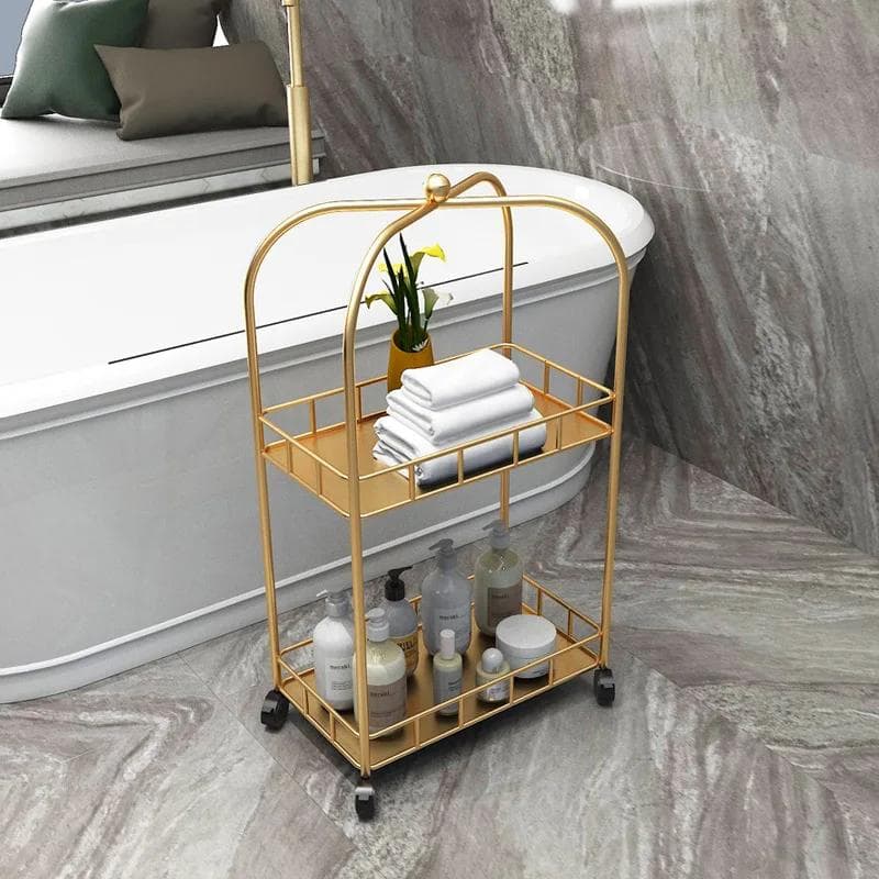 Smeedijzeren Keuken Hotel Meubilair Eilandtafel voor Huishouden Restaurant Opbergwagen Badkamer Koffiebar Trolley met Wielen