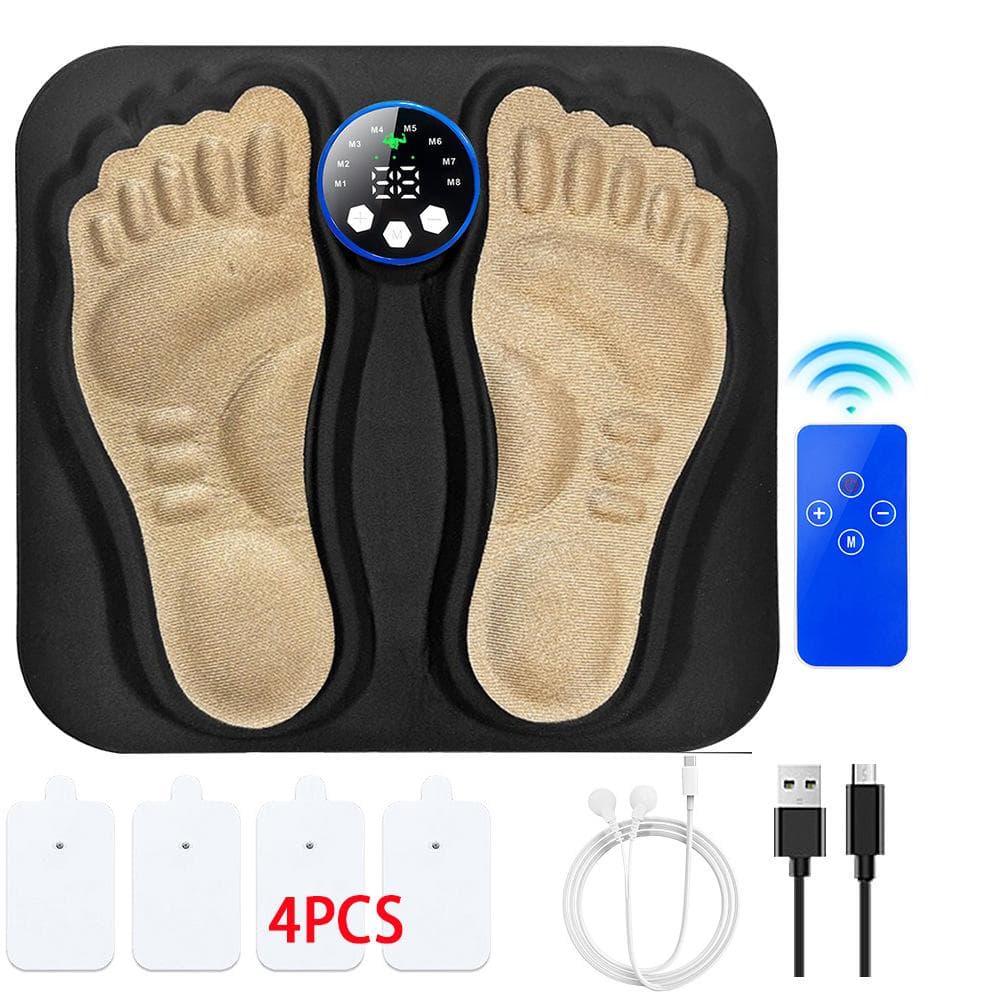 3D Upgrade EMS Voetmassagepad Draagbaar Opvouwbaar Elektrisch Spierstimulatie Massagemat Verbeter Bloedcirculatie Ontspan Voeten