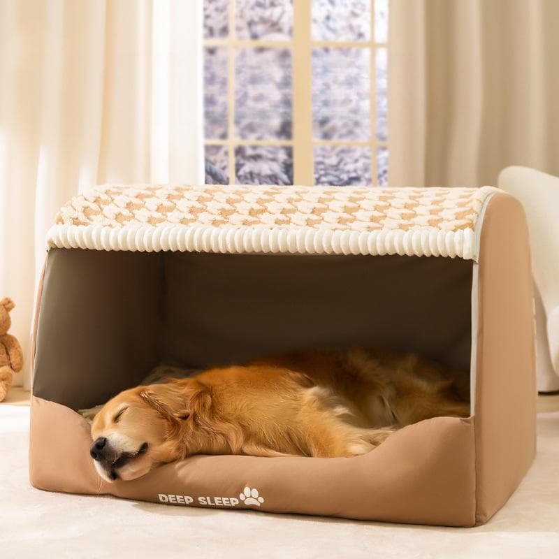 Hondenhok voor middelgrote en grote honden Herfst en winter Warme kattenkennel Ladehuis Kennel Hondenbed Golden Retriever Huisdierkennel