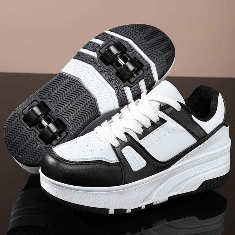 29-40 Platte schoenen voor demontage van vier wielen voor kinderen Runaway-schoenen / skateschoenen met wielen cm roze