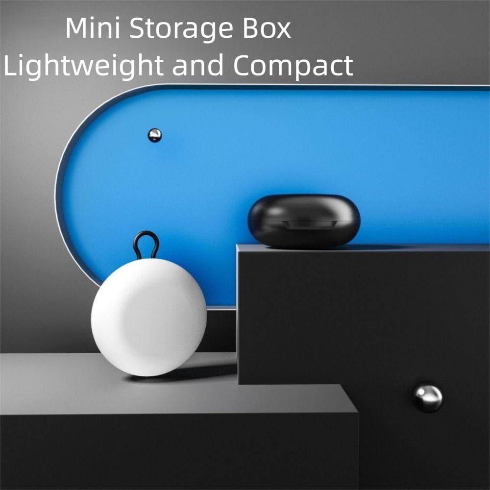 Nieuwe Plastic Geluiddichte Oordopjesdoos Ronde Vorm Mini Mini Oordopjesetui Slaap Oordopjes Organizer Reizen Gebruik wit