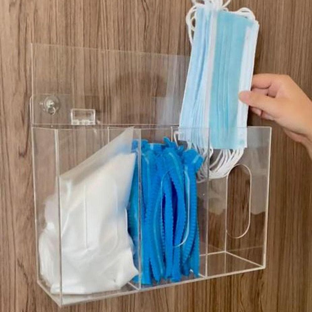 Transparante Handschoen Opbergdoos 1/2/3 Vakjes Handschoenen Dispenser Box Acryl Handschoenhouder Kantoor