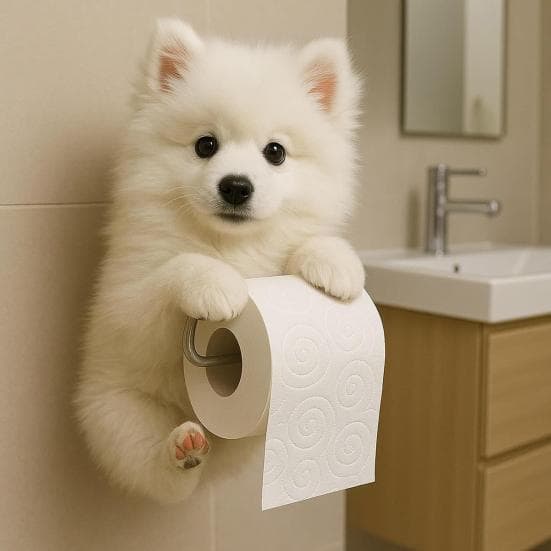 Wandmontage Toiletpapierhouder Eenvoudig te Installeren Hondvormig Ontwerp Grappige 3D Geprinte Handdoekhouder Papierrek Badkamerdecoratie