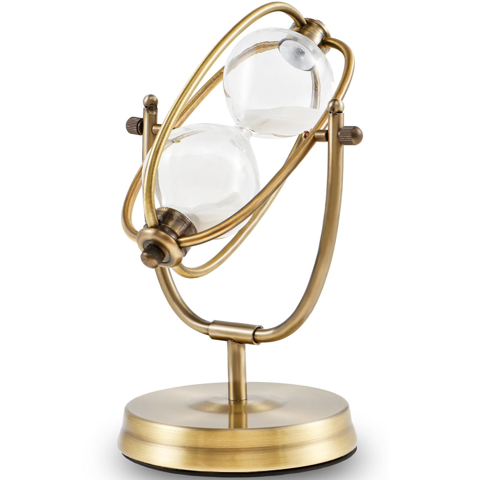 Zandloper Timer 30 Minuten Zandloper Timer Vintage Metaal Zandklok Antiek Glas Zandloper met Wit Zand Decoratieve Uur
