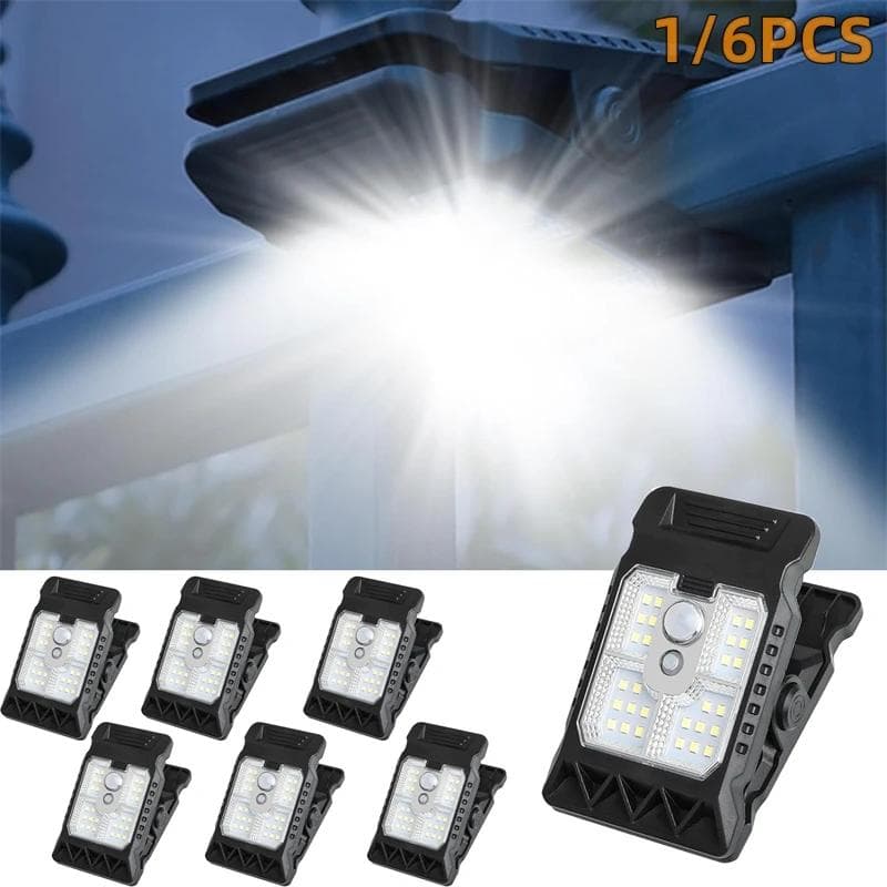 1-6 STKS LED Clip-on Zonnelampen Buiten Waterdichte LED's Bewegingssensor Lampen 3 Modi 3 Montagemethoden Zonnebeveiligingsverlichting voor Hek Garage